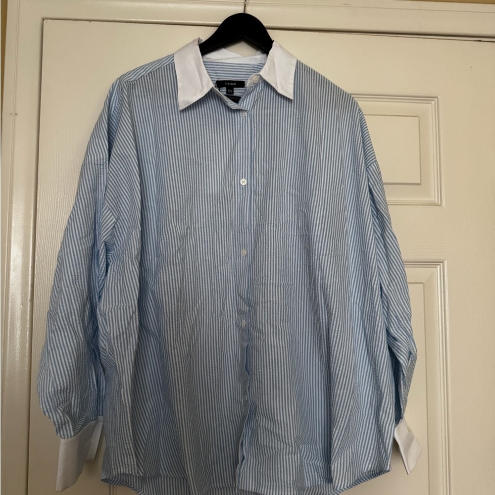 The Bar The Icon Shirt in Stripe - Blue - Picture 2 of 5